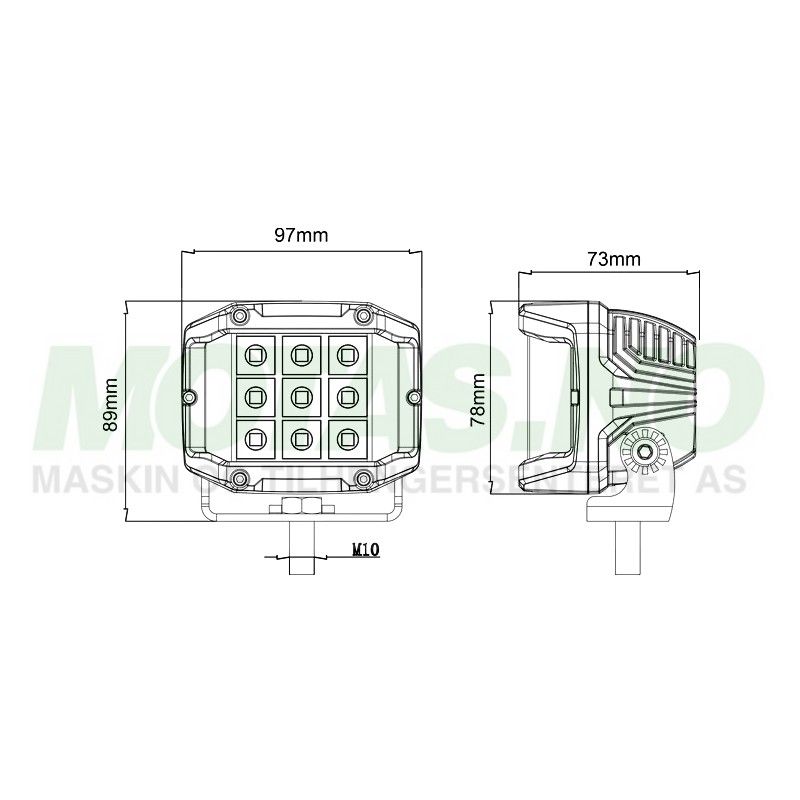Arbeidslampe Kramp LED 10-30V/22,5W Combo
