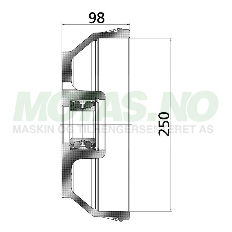 Bremsetrommel Knott 250x40 5x112