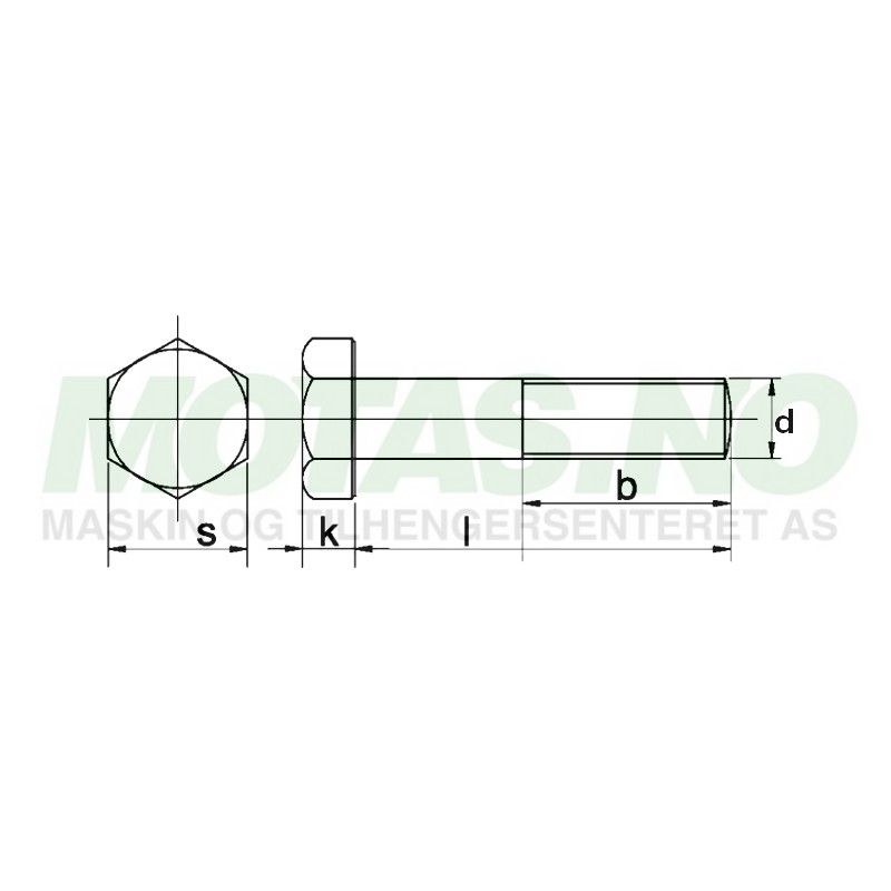 Bolt M8x60mm A4 DIN931