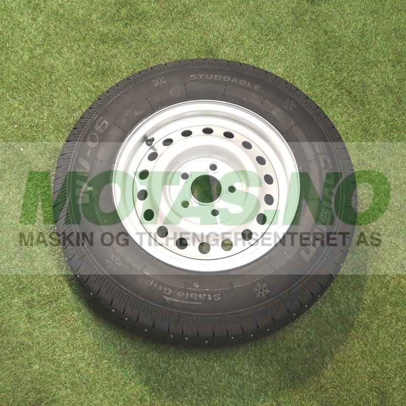 Komplett hjul 185R14C Stål 5-bolt Piggdekk