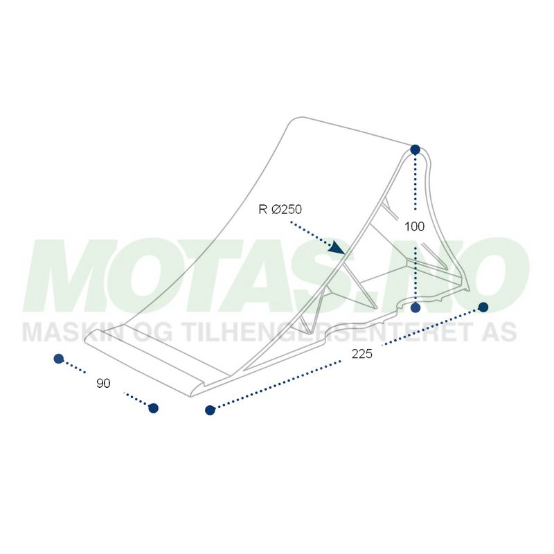 Holder til Domar hjulstopper, svart