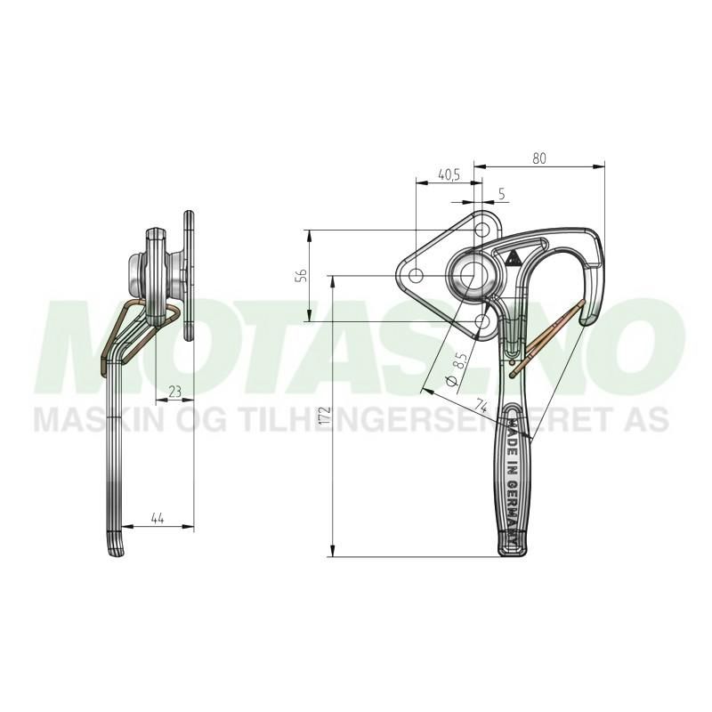 Karmlås 3942 Høyre Str. 1