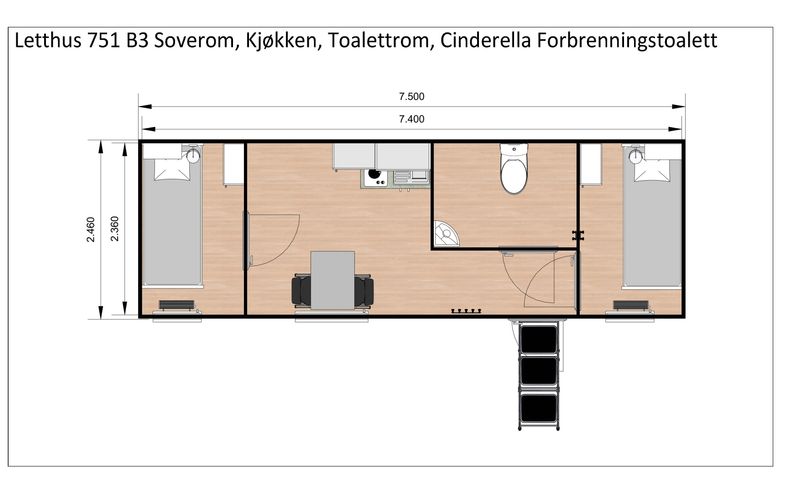 Letthus Boligvogn 751 B3 med Cinderella
