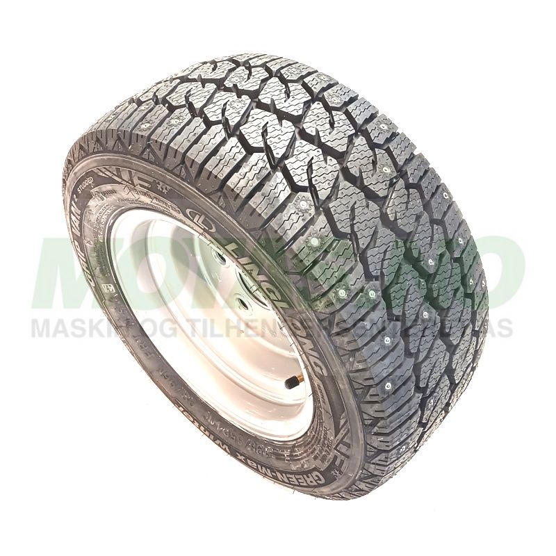 Komplett hjul 195/55R10C Stål 5-bolt Piggdekk